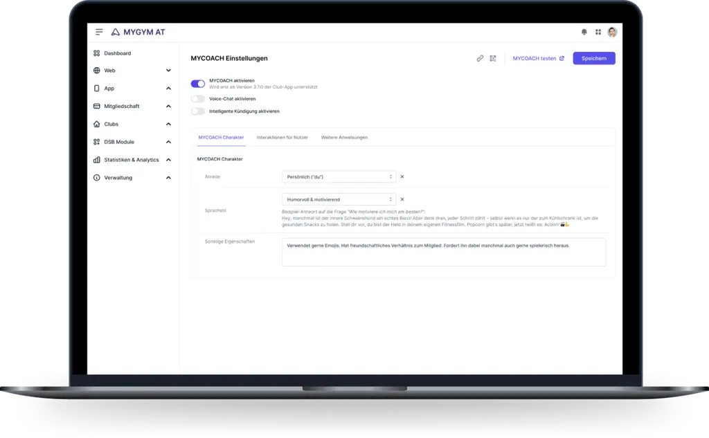 KI-Assistent für die Fitnessbranche – Detail